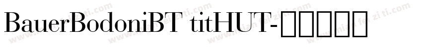 BauerBodoniBT titHUT字体转换